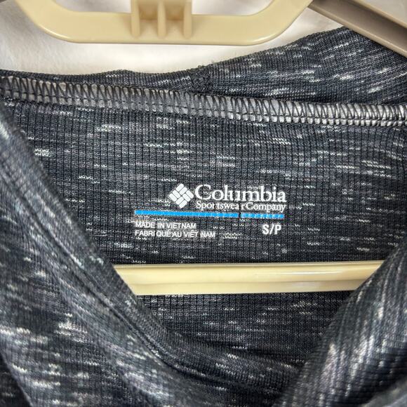 Columbia long sleeve hooded top Small Gray spacedye outdoor hiking - Picture 7 of 9